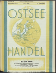 Ostsee-Handel : Wirtschaftszeitschrift für der Wirtschaftsgebiet des Gaues Pommern und der Ostsee und Südostländer. Jg. 15, 1935 Nr. 11