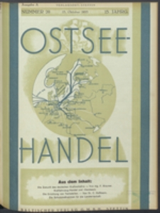 Ostsee-Handel : Wirtschaftszeitschrift für der Wirtschaftsgebiet des Gaues Pommern und der Ostsee und Südostländer. Jg. 15, 1935 Nr. 20