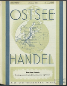 Ostsee-Handel : Wirtschaftszeitschrift für der Wirtschaftsgebiet des Gaues Pommern und der Ostsee und Südostländer. Jg. 16, 1936 Nr. 3