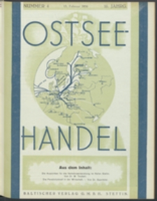 Ostsee-Handel : Wirtschaftszeitschrift f&uuml;r der Wirtschaftsgebiet des Gaues Pommern und der Ostsee und S&uuml;dostl&auml;nder. Jg. 16, 1936 Nr. 4