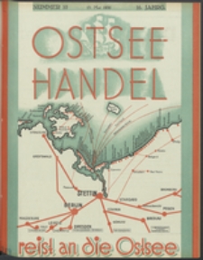 Ostsee-Handel : Wirtschaftszeitschrift für der Wirtschaftsgebiet des Gaues Pommern und der Ostsee und Südostländer. Jg. 16, 1936 Nr. 10