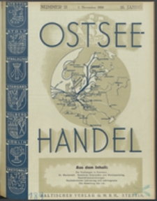 Ostsee-Handel : Wirtschaftszeitschrift für der Wirtschaftsgebiet des Gaues Pommern und der Ostsee und Südostländer. Jg. 16, 1936 Nr. 21