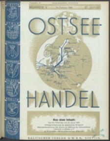 Ostsee-Handel : Wirtschaftszeitschrift für der Wirtschaftsgebiet des Gaues Pommern und der Ostsee und Südostländer. Jg. 17, 1937 Nr. 4