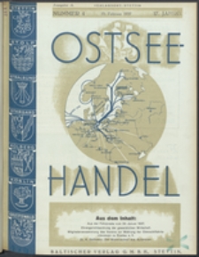 Ostsee-Handel : Wirtschaftszeitschrift für der Wirtschaftsgebiet des Gaues Pommern und der Ostsee und Südostländer. Jg. 17, 1937 Nr. 4