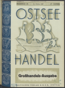 Ostsee-Handel : Wirtschaftszeitschrift für der Wirtschaftsgebiet des Gaues Pommern und der Ostsee und Südostländer. Jg. 17, 1937 Nr. 20