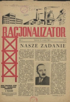 Racjonalizator : miesięcznik poświęcony popularyzacji wynalazczości pracowniczej. R.2, 1954 nr 3-4