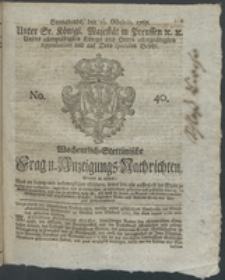 Wochentlich-Stettinische Frag- und Anzeigungs-Nachrichten. 1767 No. 40+ Anhang