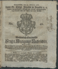 Wochentlich-Stettinische Frag- und Anzeigungs-Nachrichten. 1767 No. 42 + Anhang