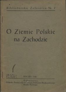 O ziemie polskie na Zachodzie