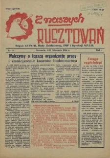 Z Naszych Rusztowań. R.1, 1954 nr 11