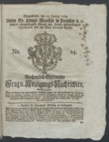 Wochentlich-Stettinische Frag- und Anzeigungs-Nachrichten. 1769 No. 24 + Anhang