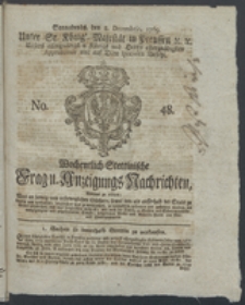 Wochentlich-Stettinische Frag- und Anzeigungs-Nachrichten. 1769 No. 48 + Anhang