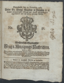 Wochentlich-Stettinische Frag- und Anzeigungs-Nachrichten. 1769 No. 51 + Anhang