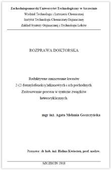 Reduktywne aminowanie kwas&oacute;w 2-(2-formylofenkoksy)alkanowych i ich pochodnych zastosowanie procesu w syntezie związk&oacute;w heterocyklicznych