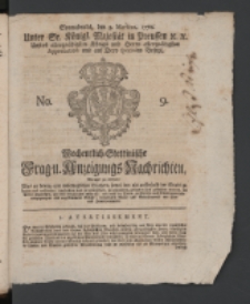 Wochentlich-Stettinische Frag- und Anzeigungs-Nachrichten. 1770 No. 9 + Anhang