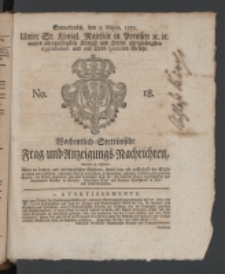 Wochentlich-Stettinische Frag- und Anzeigungs-Nachrichten. 1770 No. 18 + Anhang