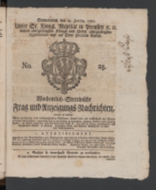 Wochentlich-Stettinische Frag- und Anzeigungs-Nachrichten. 1770 No. 25 + Anhang