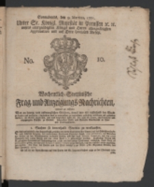 Wochentlich-Stettinische Frag- und Anzeigungs-Nachrichten. 1771 No. 10 + Anhang