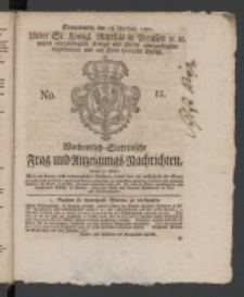Wochentlich-Stettinische Frag- und Anzeigungs-Nachrichten. 1771 No. 11 + Anhang