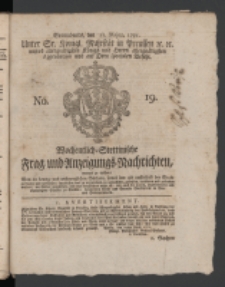 Wochentlich-Stettinische Frag- und Anzeigungs-Nachrichten. 1771 No.19 + Anhang