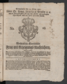 Wochentlich-Stettinische Frag- und Anzeigungs-Nachrichten. 1771 No.28 + Anhang