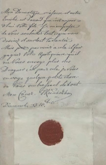 [List Tadeusza Kościuszki do Franciszka Ksawerego Zeltnera]