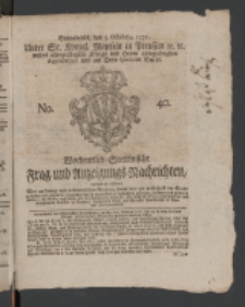 Wochentlich-Stettinische Frag- und Anzeigungs-Nachrichten. 1771 No.40 + Anhang