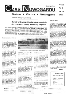 Czas Nowogardu. R.I, 1990 nr 1