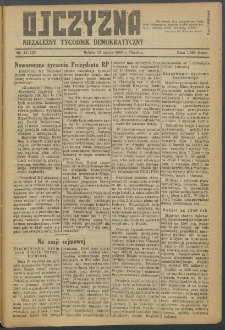 Ojczyzna : niezależny tygodnik demokratyczny. 1949 nr 123