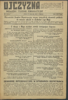Ojczyzna : niezależny tygodnik demokratyczny. 1949 nr 130
