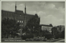 Stettin, Rathaus mit Manzelbrunnen