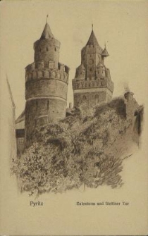 Pyritz, Eulenturm und Stettiner Tor