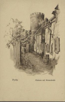 Pyritz, Eisturm mit Mauerstraße