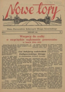 Nowe Tory : pismo pracownik&oacute;w DOKP w Szczecinie. R.1, 1954 nr 3
