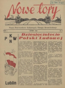 Nowe Tory : pismo pracownik&oacute;w DOKP w Szczecinie. R.1, 1954 nr 6