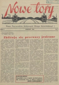 Nowe Tory : pismo pracownik&oacute;w DOKP w Szczecinie. R.1, 1954 nr 7