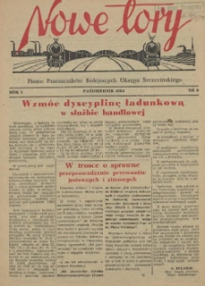 Nowe Tory : pismo pracownik&oacute;w DOKP w Szczecinie. R.1, 1954 nr 9