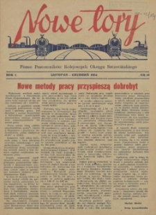 Nowe Tory : pismo pracowników DOKP w Szczecinie. R.1, 1954 nr 10