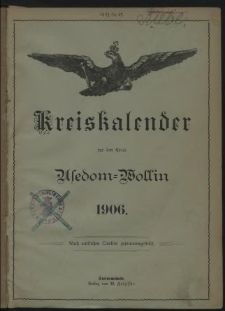 Illustrierter Kreiskalender für den Kreis Usedom-Wollin. 1906