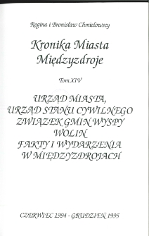 Kronika Miasta Międzyzdroje. Tom 14. Urząd Miejski