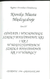 Kronika Miasta Międzyzdroje. Tom 15. Oświata