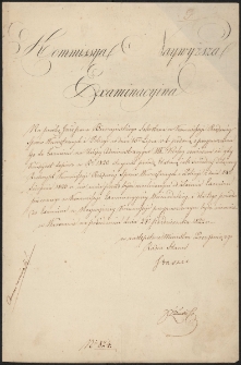 Pismo Stanisława Staszica skierowane do [Romana?] Bierzyńskiego dotyczące egzaminu urzędniczego