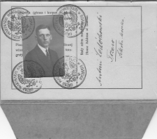 Karta z książeczki żeglarskiej Antoniego Halka-Ledóchowskiego