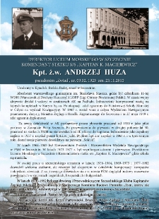 Poczet kapitanów żeglugi wielkiej - kpt. ż.w. Andrzej Huza