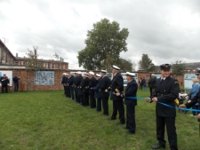 Poczet kapitanów żeglugi wielkiejj - fotografia z uroczystości odsłonięcia tablic kapitanów ż.w.