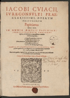 Operum postumorum Papinianus