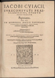 Operum postumorum Papinianus