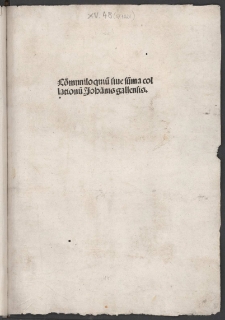 Summa collationum, sive Communiloquium