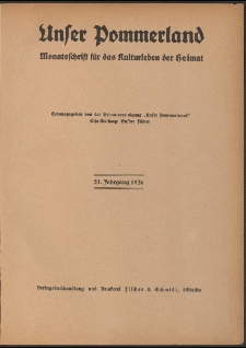 Unser Pommerland. 1936