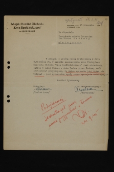 Pismo Miejskiego Komitetu Obchodów "Dnia Spółdzielczości" w Szczecinie skierowane do prezydenta Szczecina Piotra Zaremby